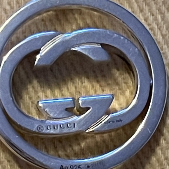 Gucci 100% Authentic necklace 925 silver GG logo excellent condition 21”L - Picture 5 of 7